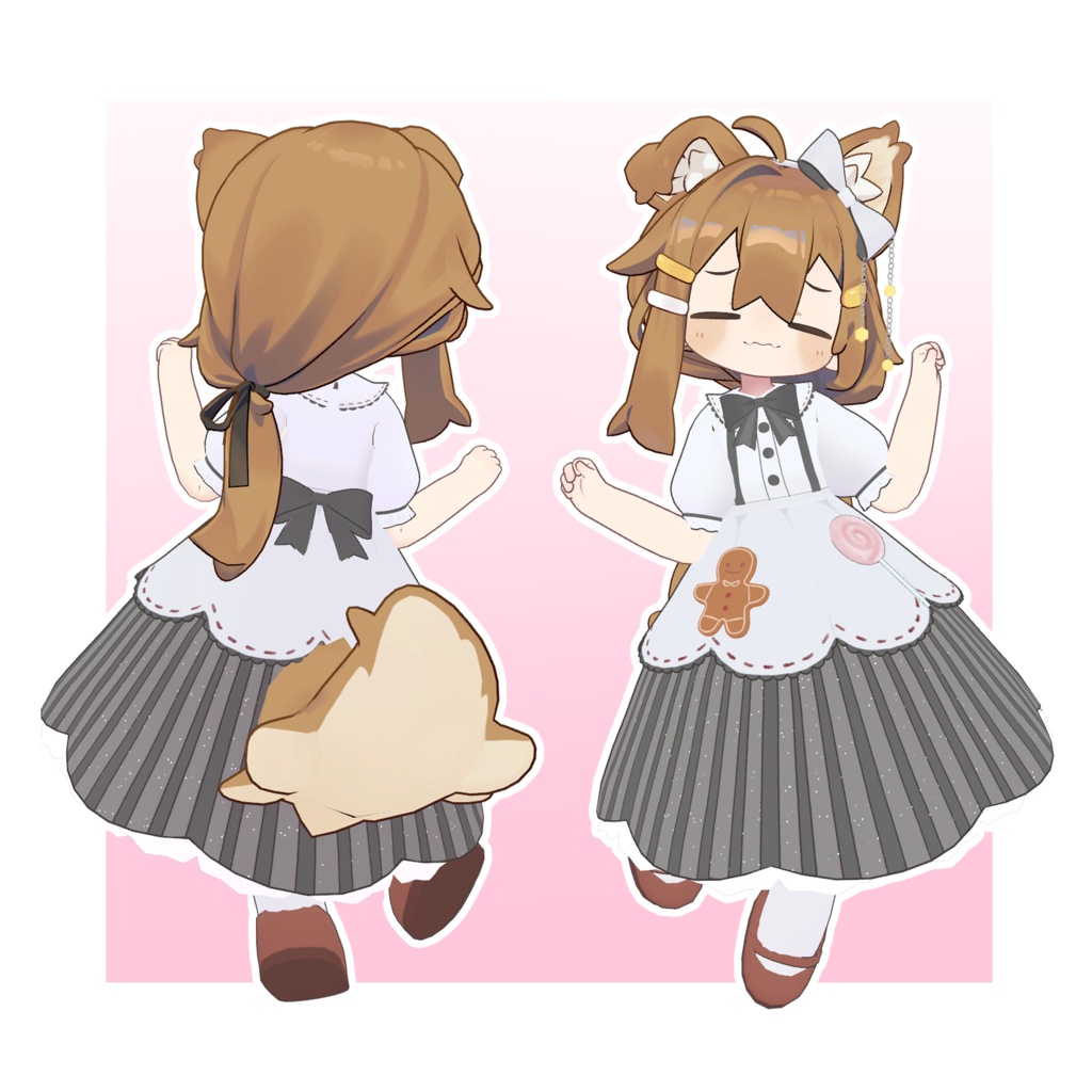 【まめふれんず対応衣装】小さなお菓子のドレス