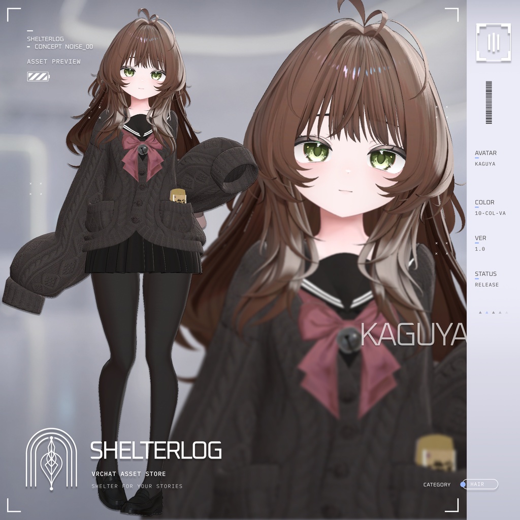 【19アバター対応】【VRC Hair】 Noise 00