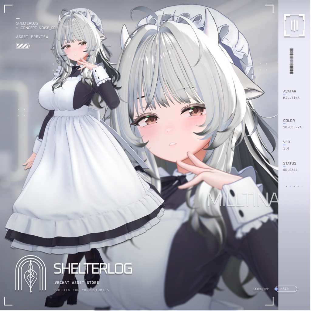 【18アバター対応】【VRC Hair】 Noise 00