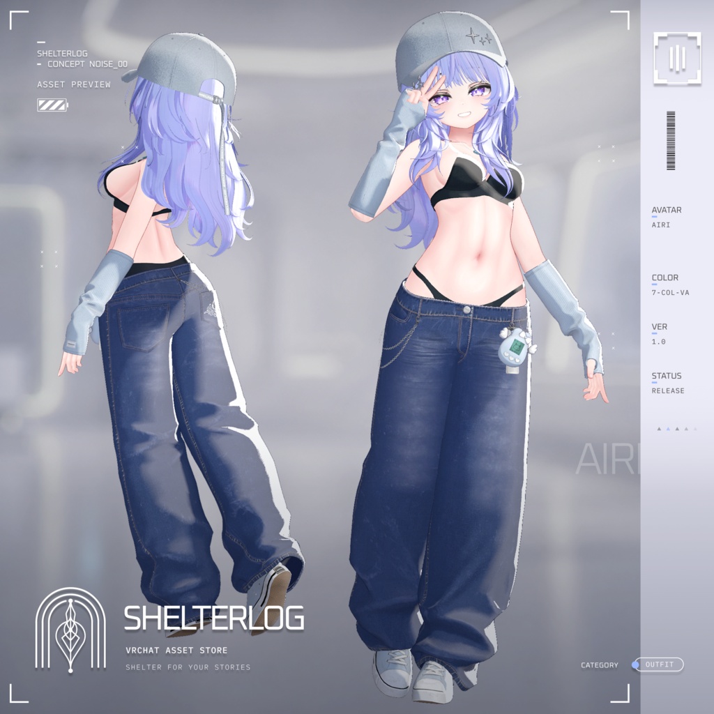【19アバター対応】【VRC Outfit】 Noise 00