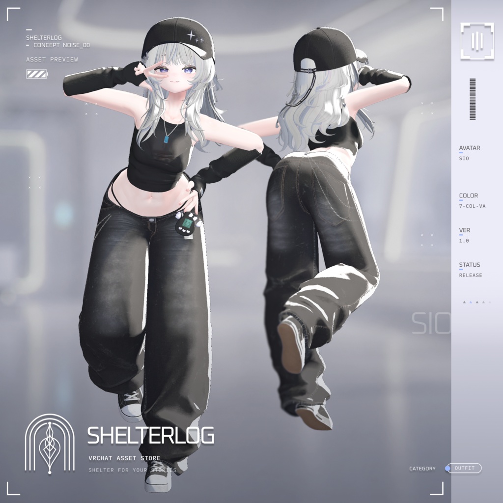 【19アバター対応】【VRC Outfit】 Noise 00
