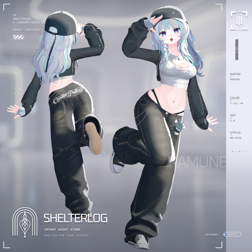 【19アバター対応】【VRC Outfit】 Noise 00