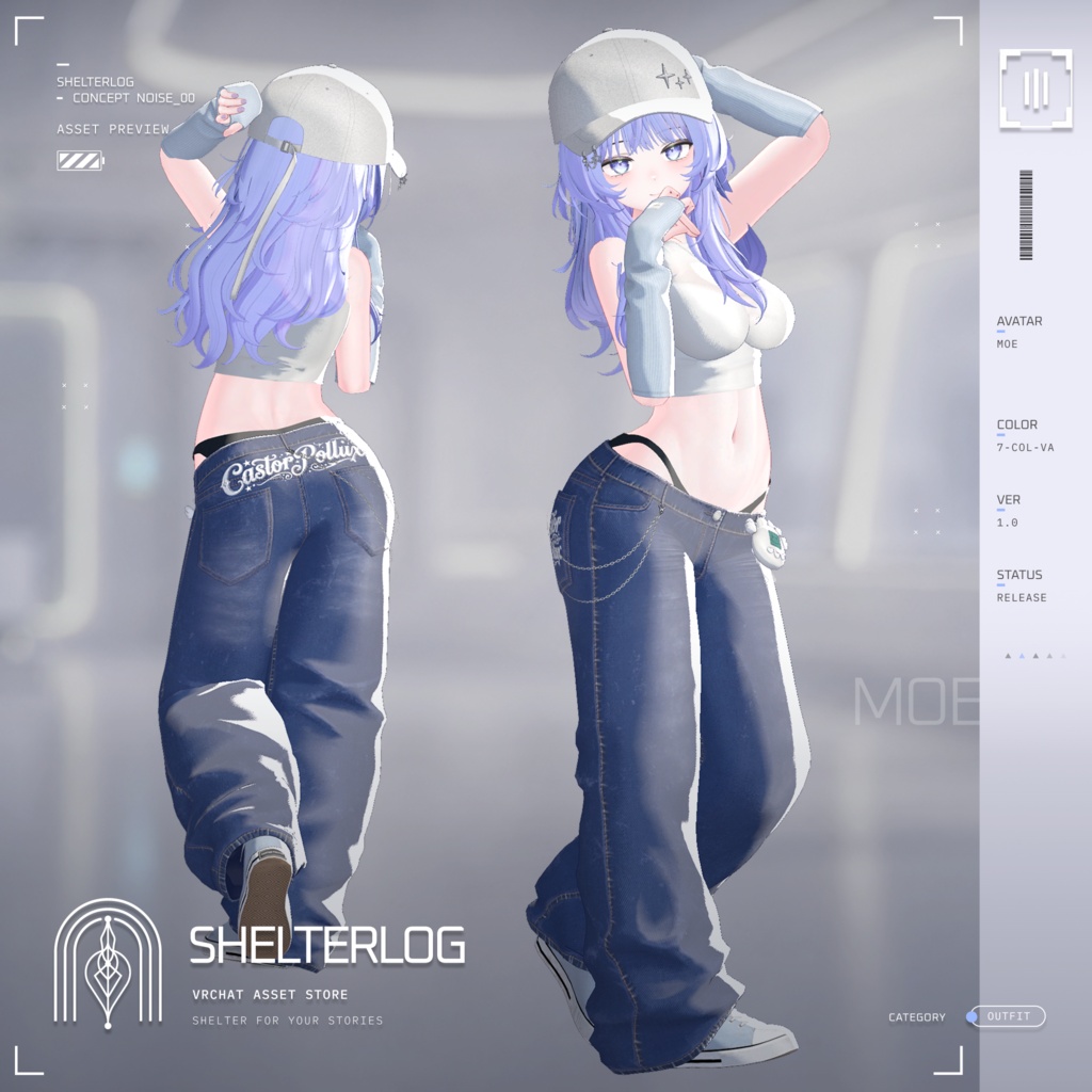 【19アバター対応】【VRC Outfit】 Noise 00