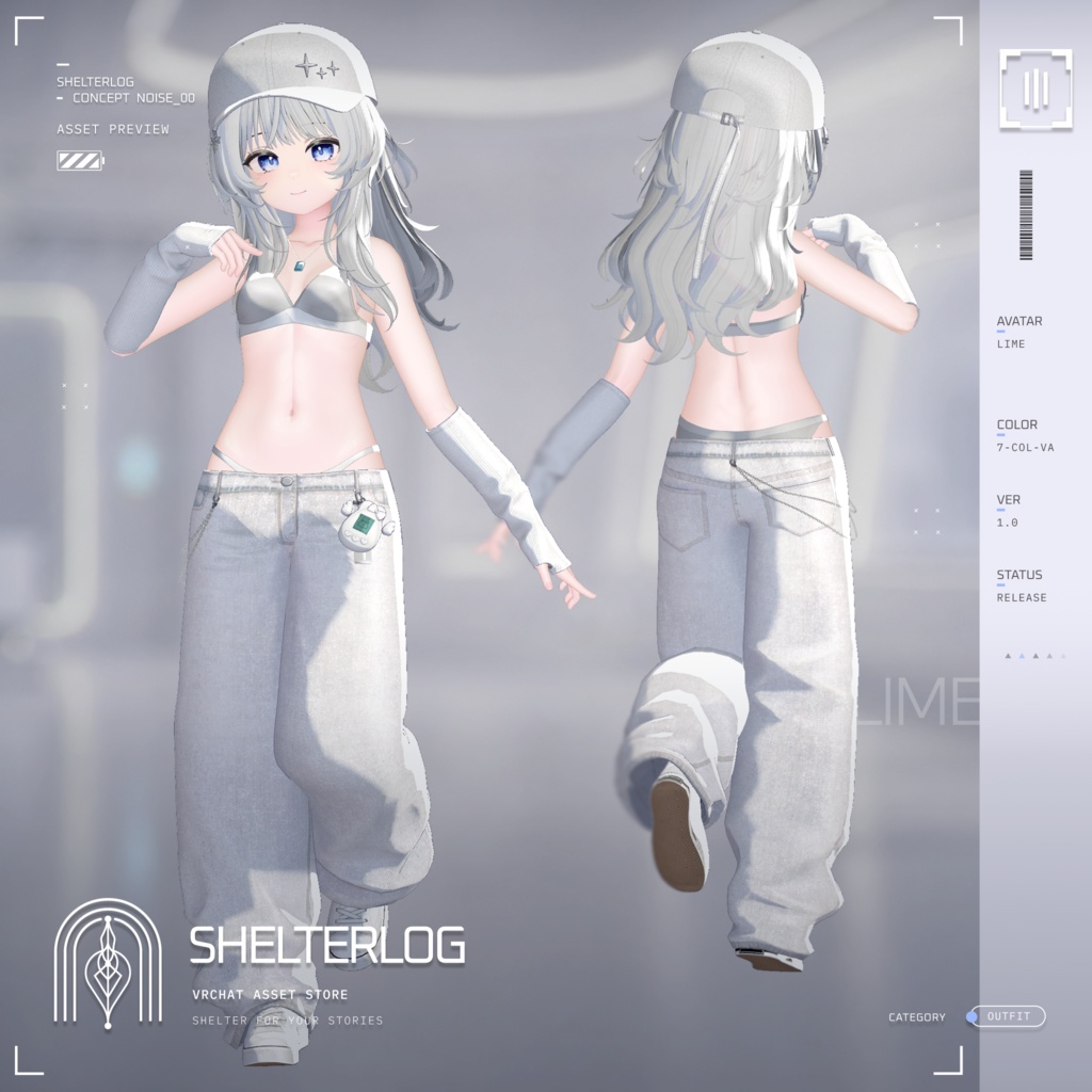 【19アバター対応】【VRC Outfit】 Noise 00
