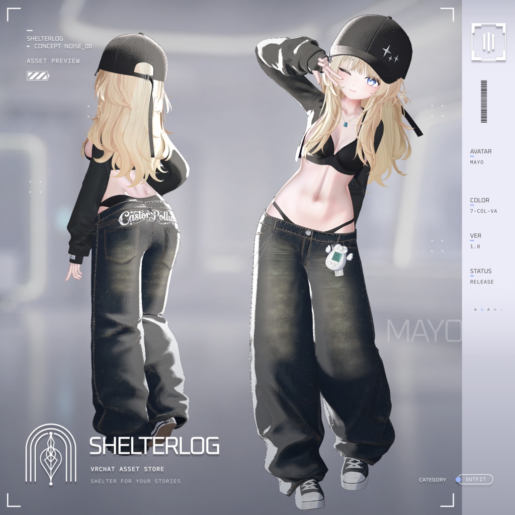 【19アバター対応】【VRC Outfit】 Noise 00