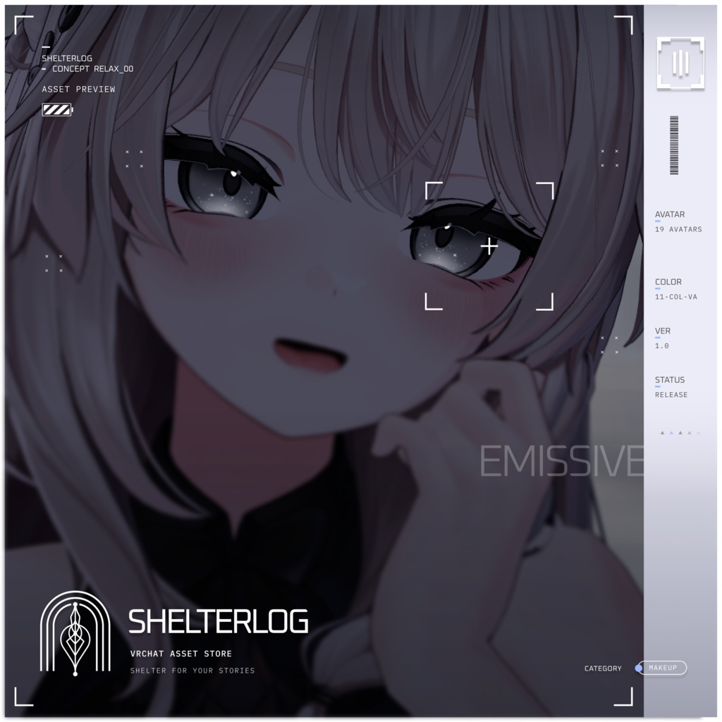 【19アバター対応】【Eye & Makeup Texture】 Relax 00