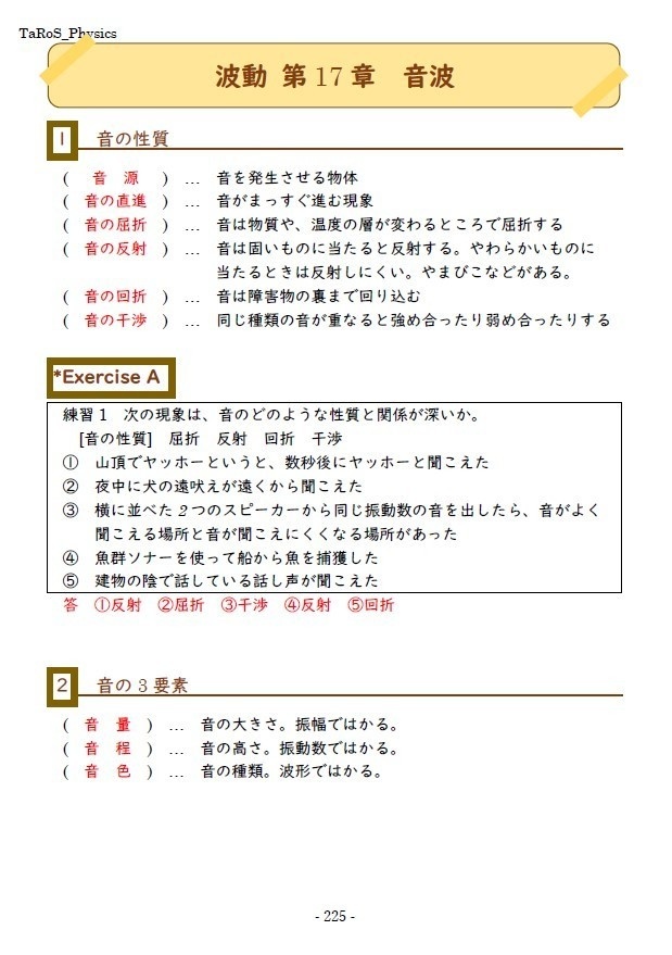 物理　授業ノートNo17[音波]