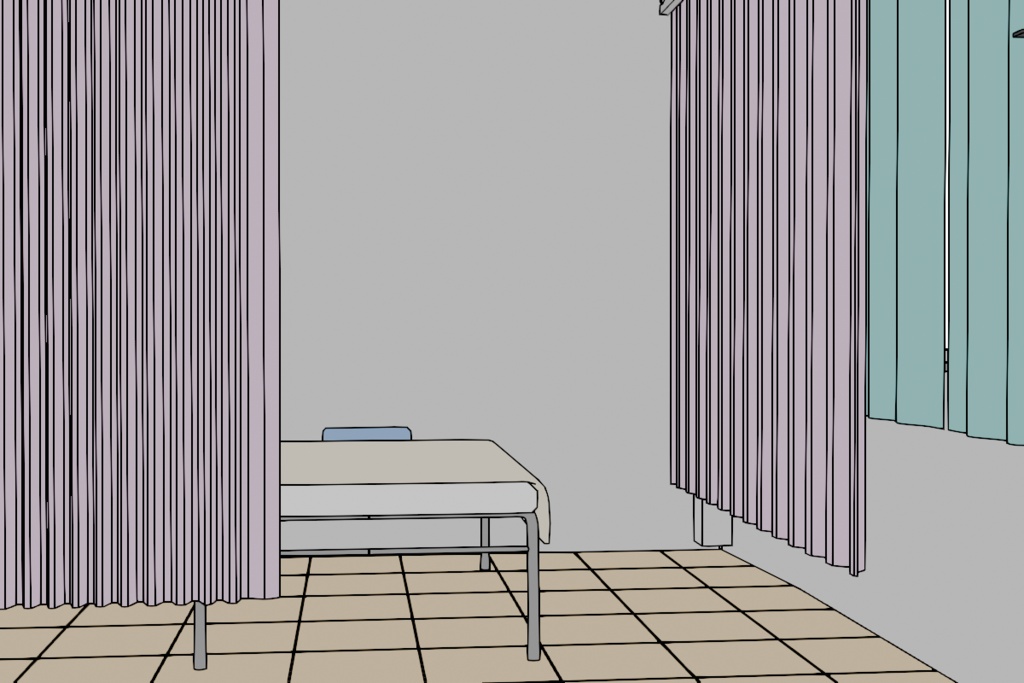 一瞬で保健室背景が完成する3D背景素材【Blender】