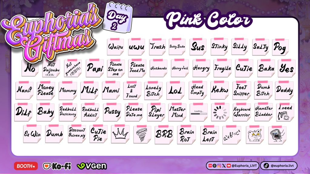 カラフル付箋コレクション Live2D