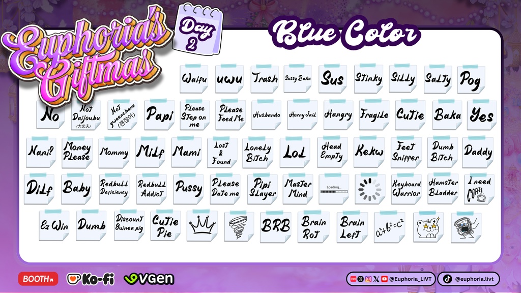 カラフル付箋コレクション Live2D