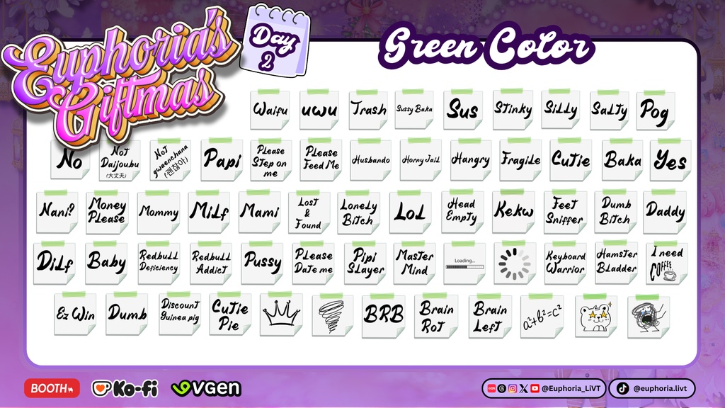 カラフル付箋コレクション Live2D