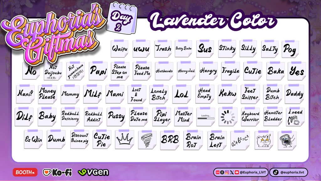 カラフル付箋コレクション Live2D