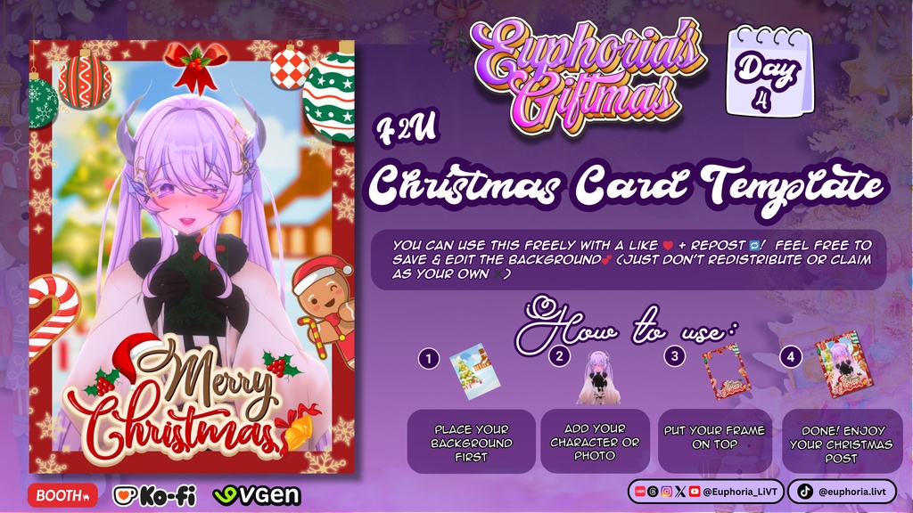 クリスマスカードテンプレート