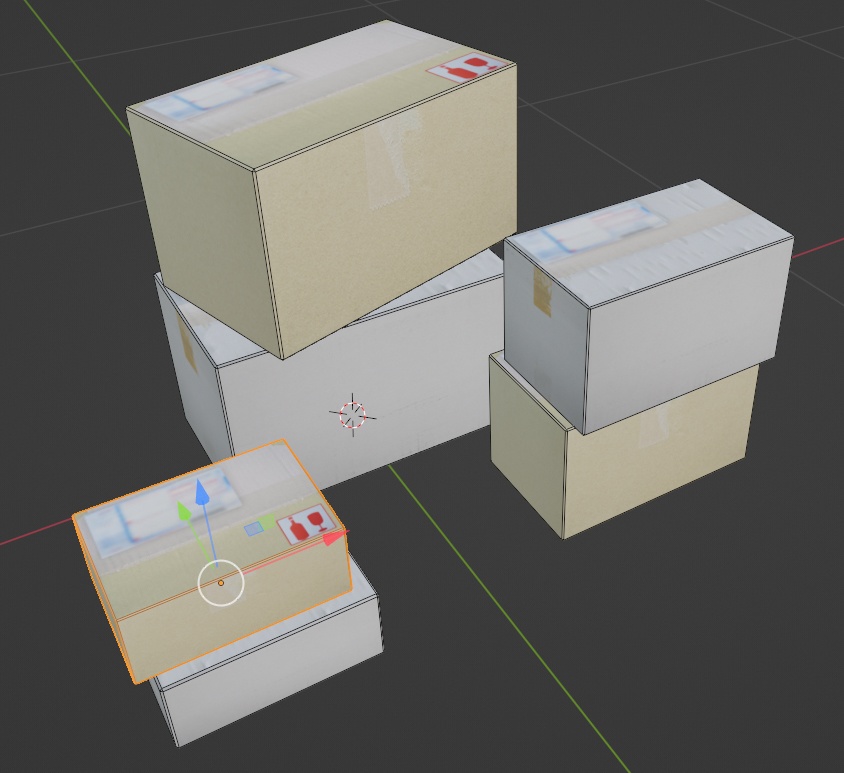 【VRchat向け】宅配段ボールSML6個セット ローポリ