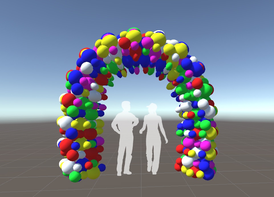 【VRchat向け】バルーンゲート カラバリあり