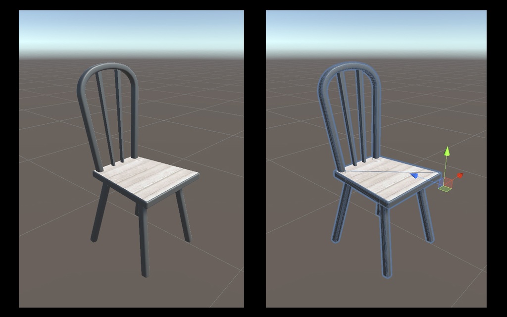 【VRchat向け】テーブルセット 1人~4人掛け