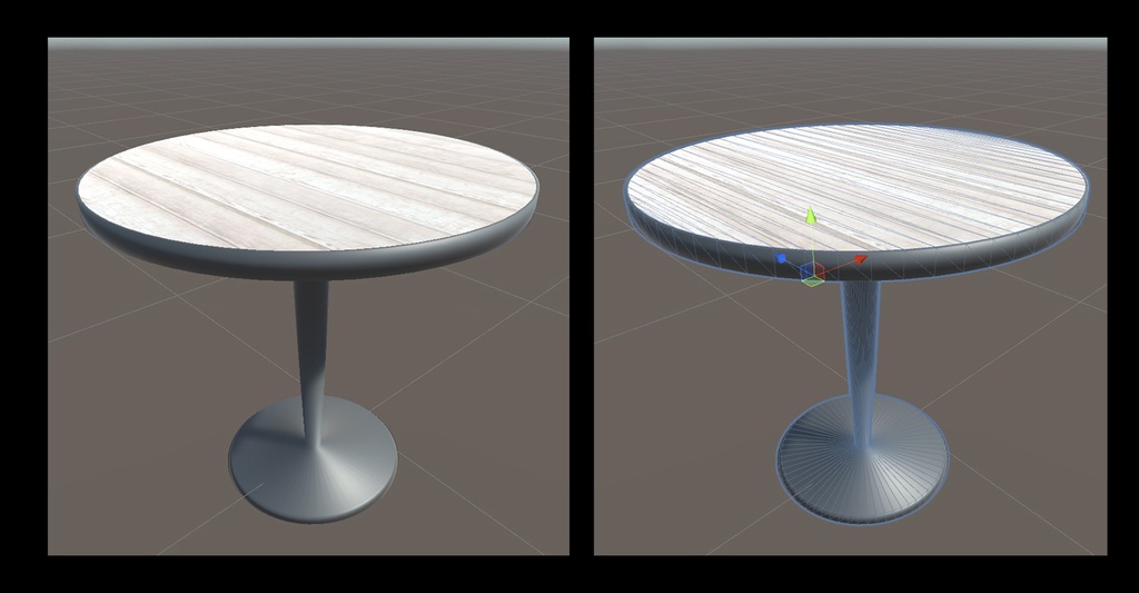 【VRchat向け】テーブルセット 1人~4人掛け