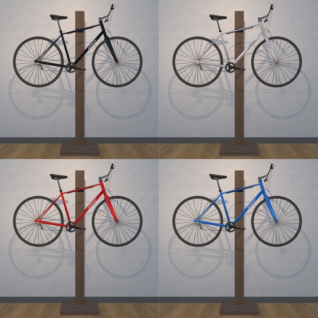 7/28更新【VRchat向け】クロスバイク ハイスタンド付き ※カラー4種類有り