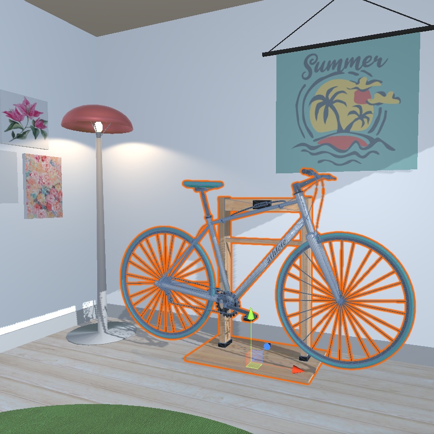 7/28更新【VRchat向け】クロスバイク ロースタンド付き