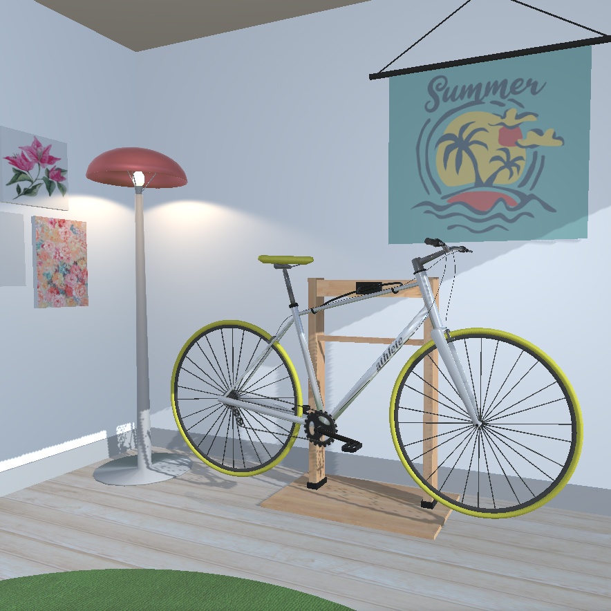 7/28更新【VRchat向け】クロスバイク ロースタンド付き