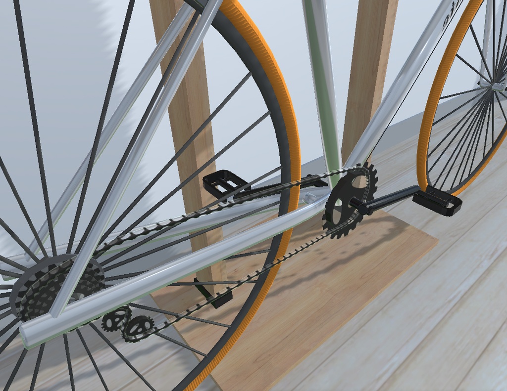 7/28更新【VRchat向け】クロスバイク ロースタンド付き