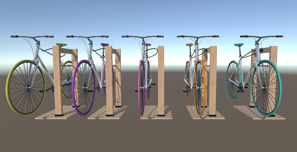 7/28更新【VRchat向け】クロスバイク ロースタンド付き