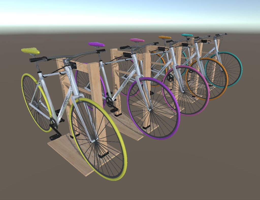 7/28更新【VRchat向け】クロスバイク ロースタンド付き
