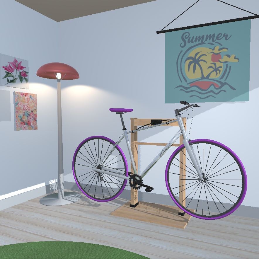 7/28更新【VRchat向け】クロスバイク ロースタンド付き