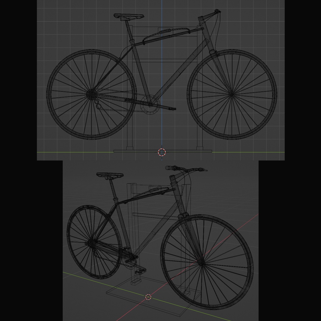 7/28更新【VRchat向け】クロスバイク ロースタンド付き