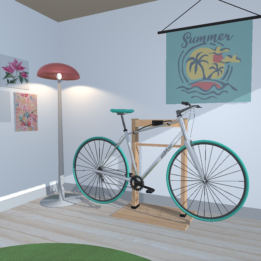 7/28更新【VRchat向け】クロスバイク ロースタンド付き