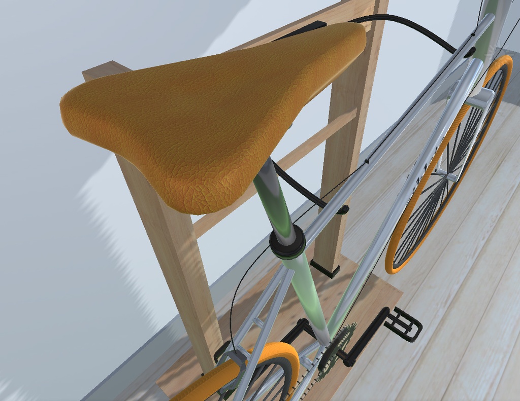 7/28更新【VRchat向け】クロスバイク ロースタンド付き