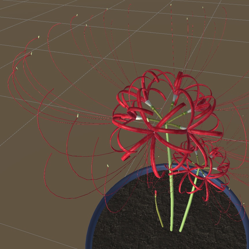 【VRchat向け】ヒガンバナ 彼岸花 植木鉢 花瓶