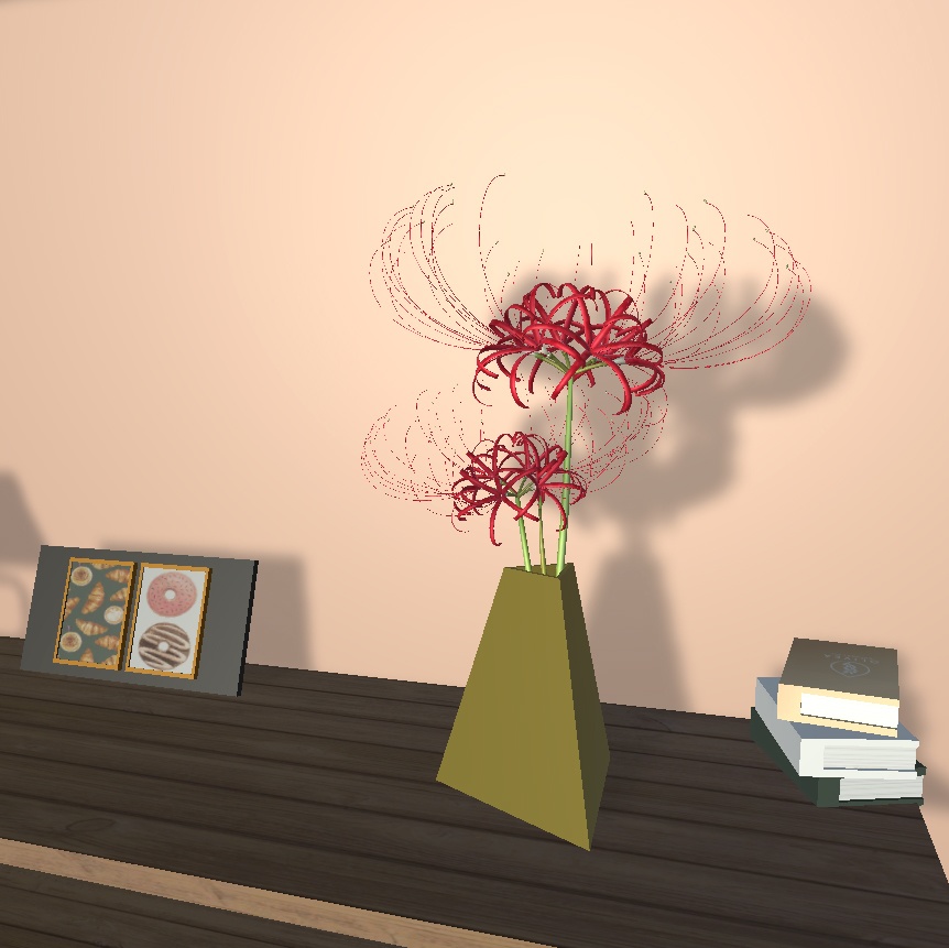 【VRchat向け】ヒガンバナ 彼岸花 植木鉢 花瓶