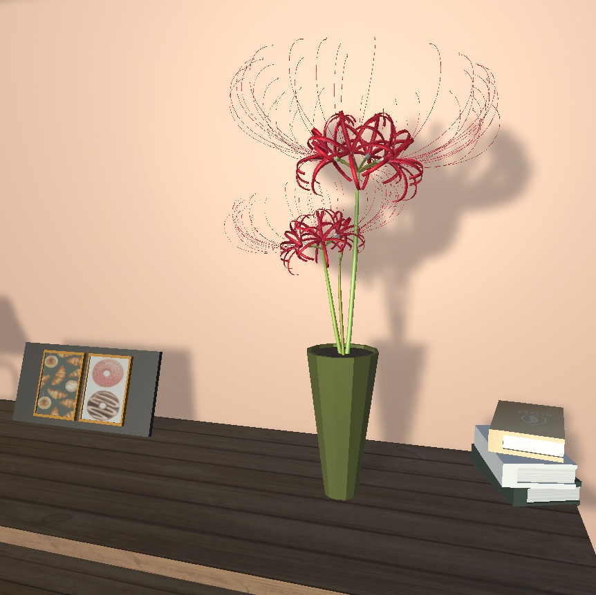 【VRchat向け】ヒガンバナ 彼岸花 植木鉢 花瓶