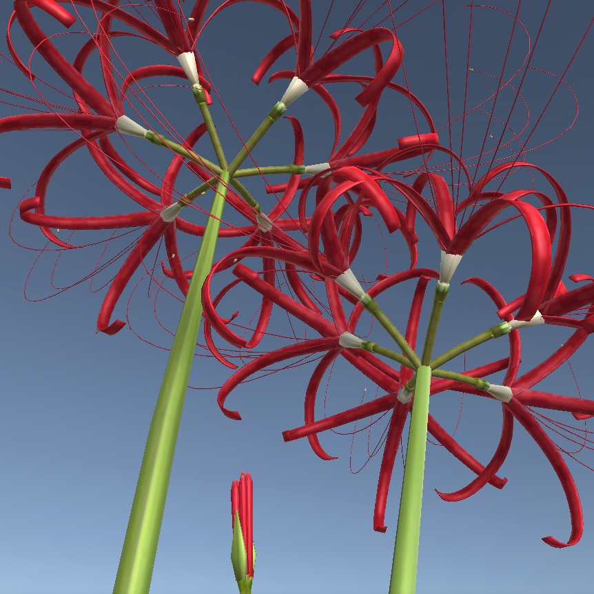 【VRchat向け】ヒガンバナ 彼岸花 植木鉢 花瓶