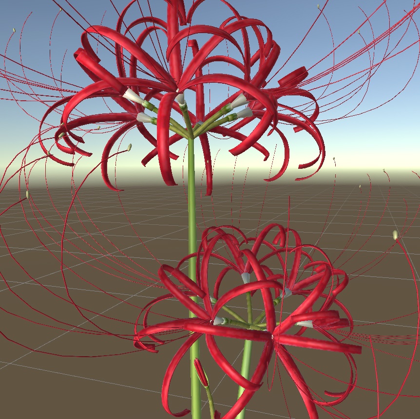 【VRchat向け】ヒガンバナ 彼岸花 植木鉢 花瓶