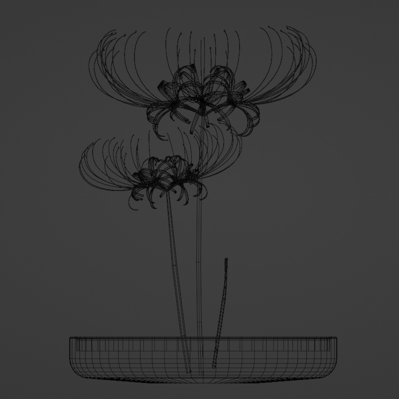 【VRchat向け】ヒガンバナ 彼岸花 植木鉢 花瓶