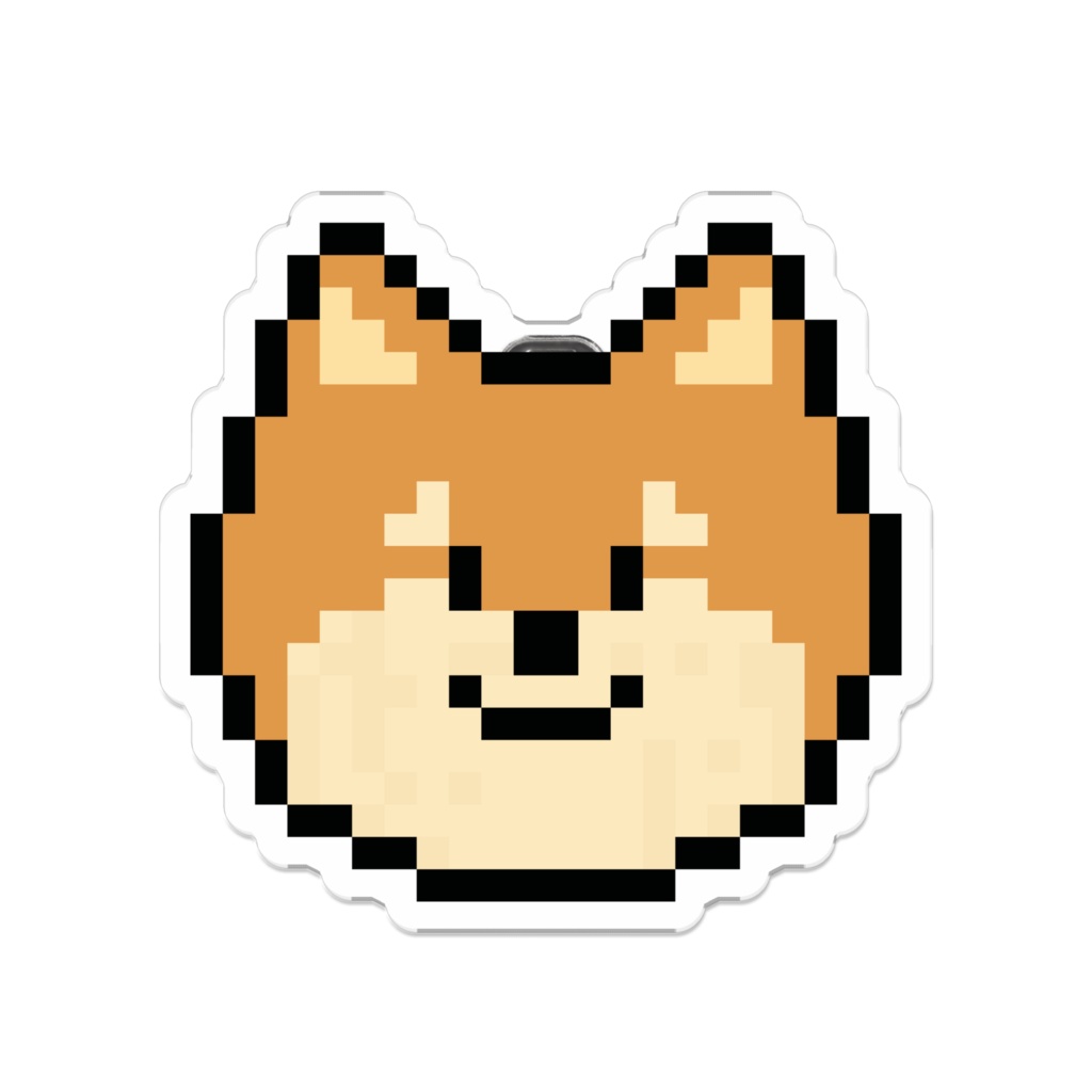 【柴犬】ドット絵アクリルバッジ