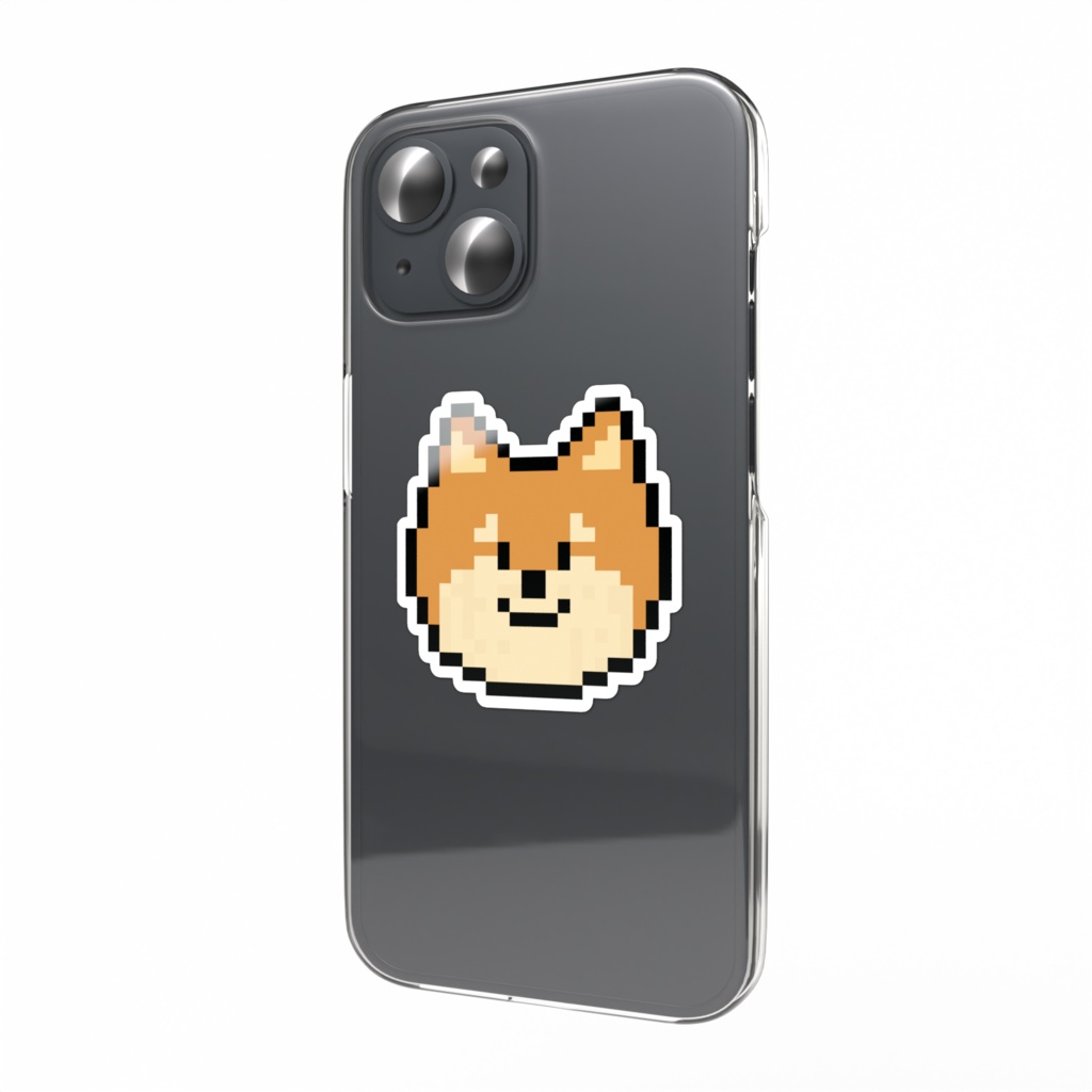 【柴犬】ドット絵スマホステッカー