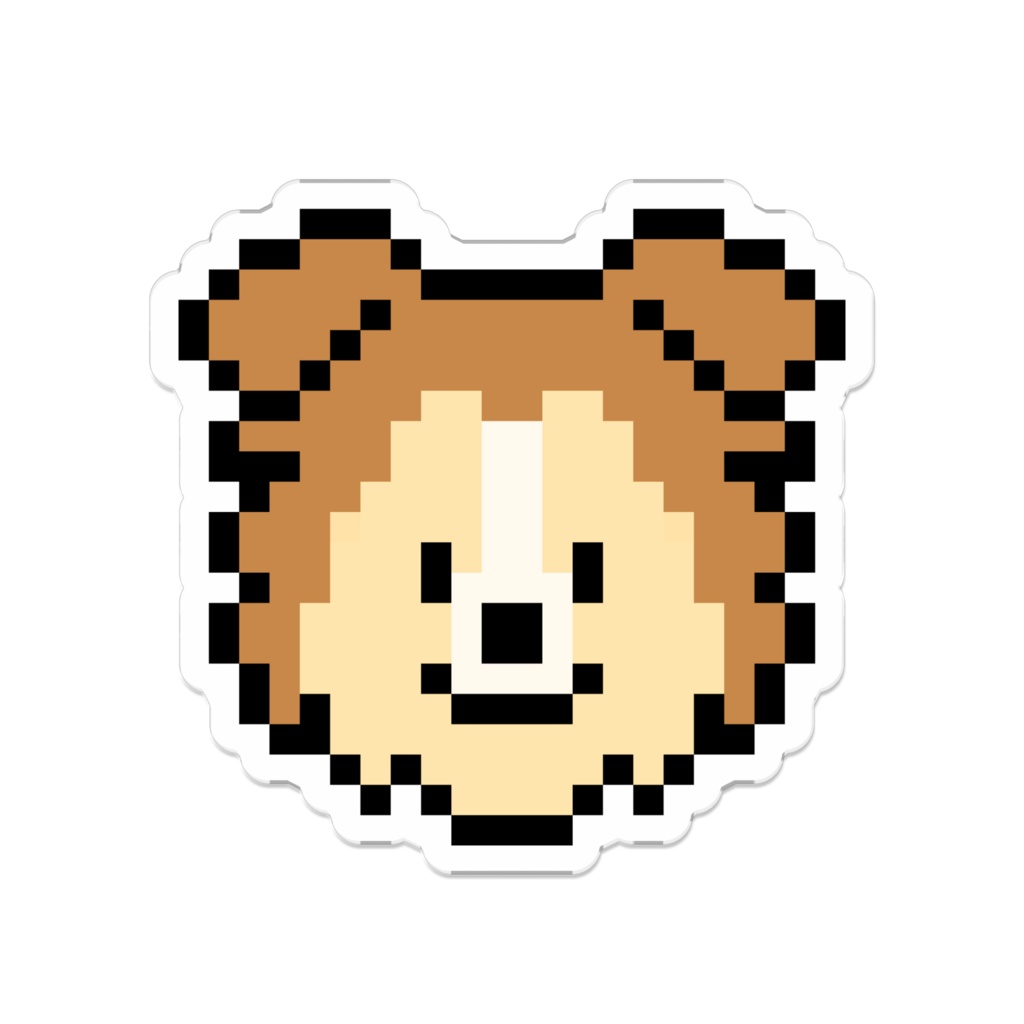 【シェルティ】ドット絵アクリルバッジ