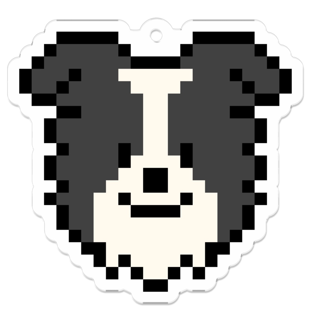 【ボーダーコリー】ドット絵アクリルキーホルダー