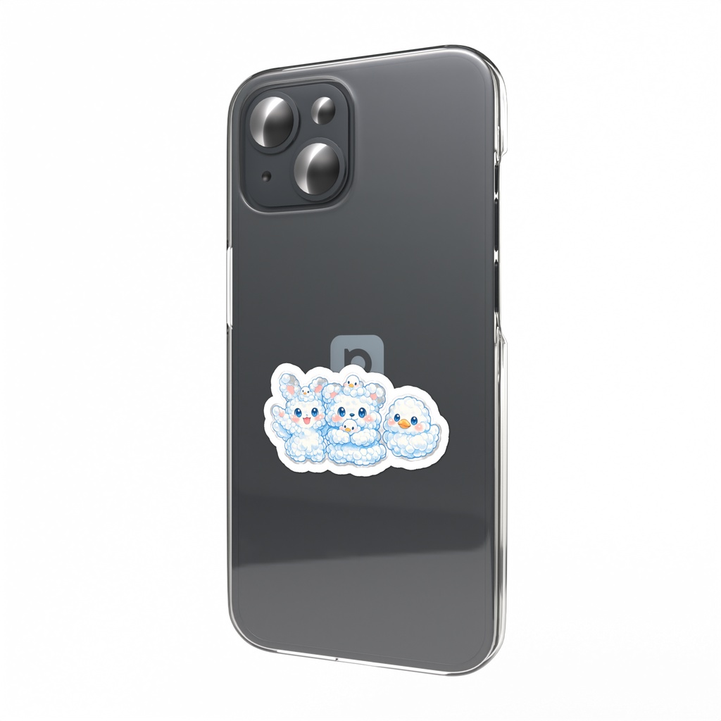 bubble fairy (くま・うさぎ・あひる) スマホステッカー　