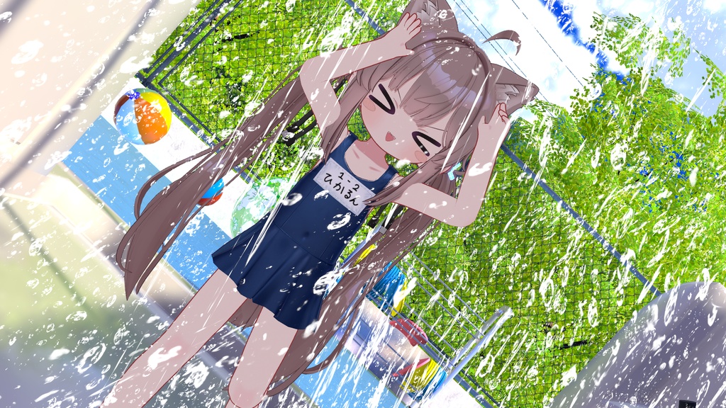 プール開きだよ!!「ひかるんすく水」