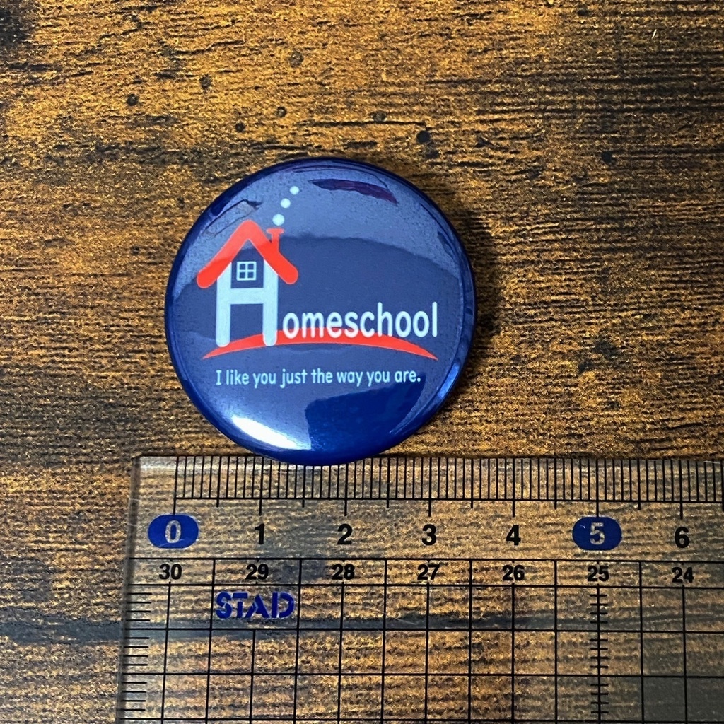 ホームスクール・缶バッジ(ブルー)