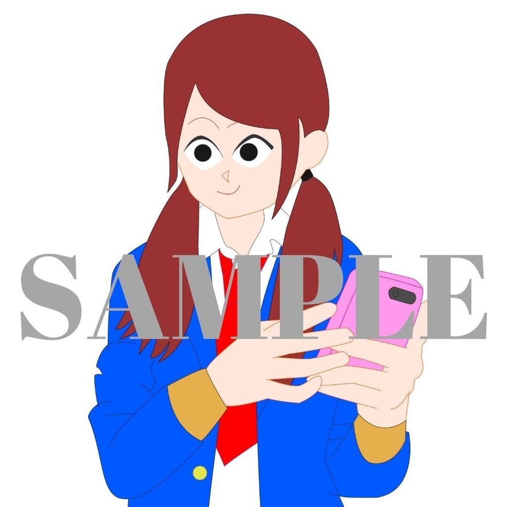 スマートフォンを持つ女子高生