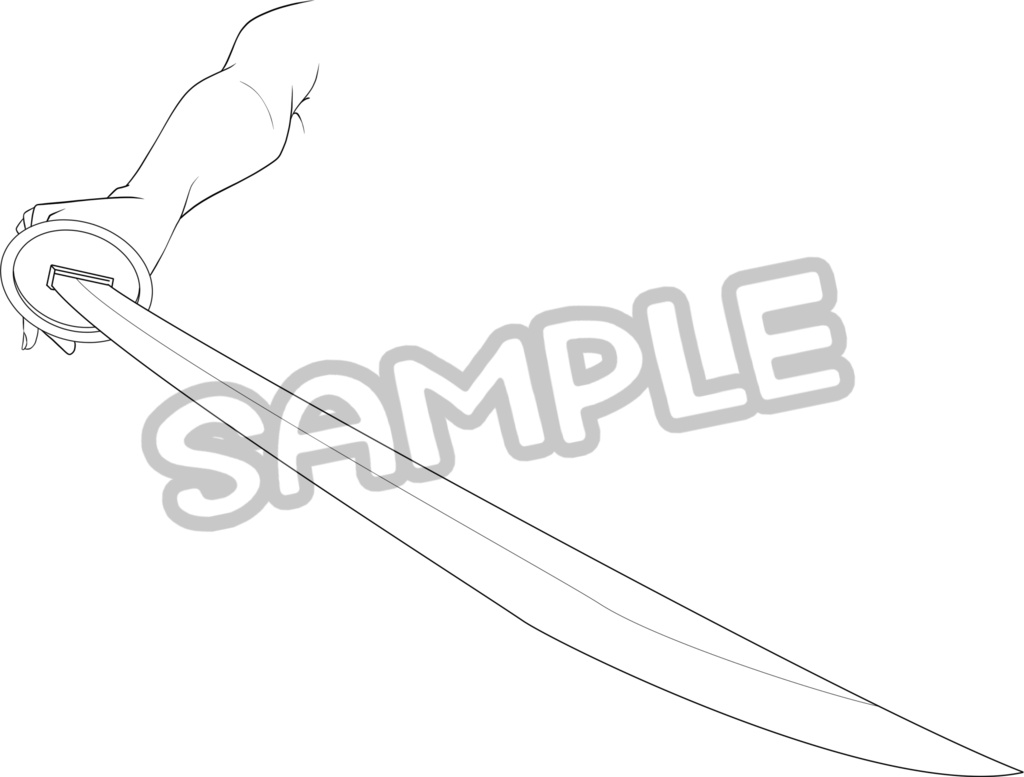 【腕素材】戦闘ポーズ-刀編-ver.1
