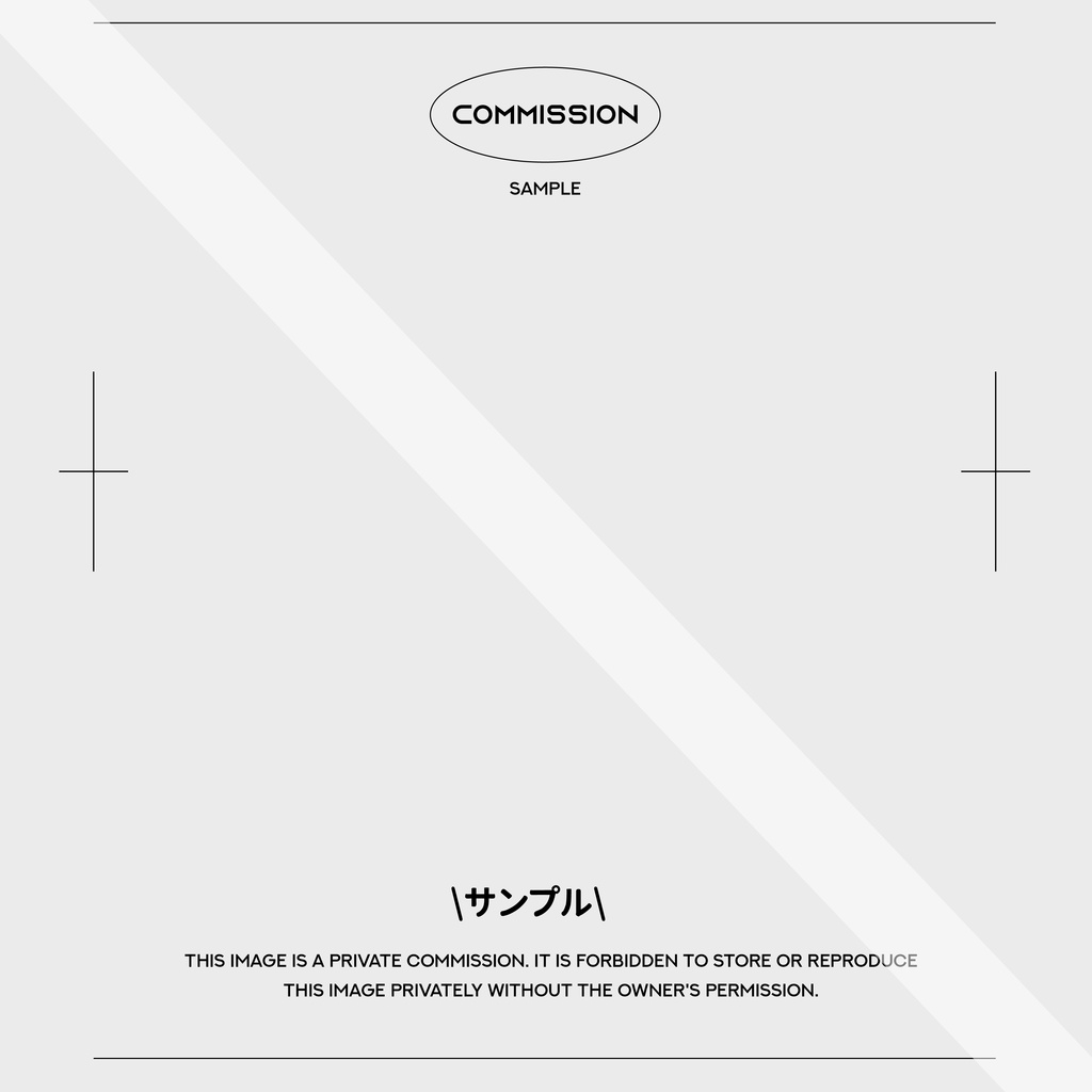 Sample 透かし【COMMISION】素材