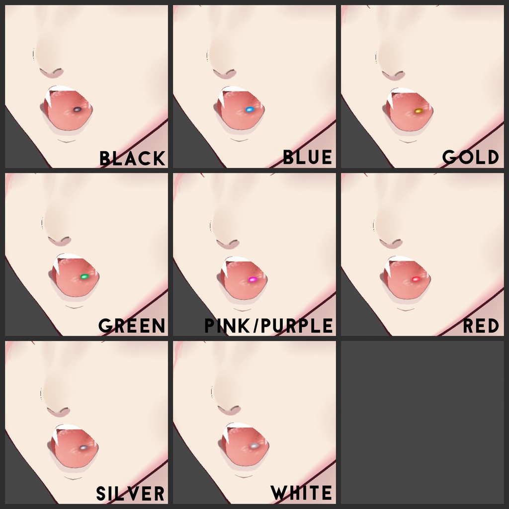 Realistic tongue texture + tongue piercing