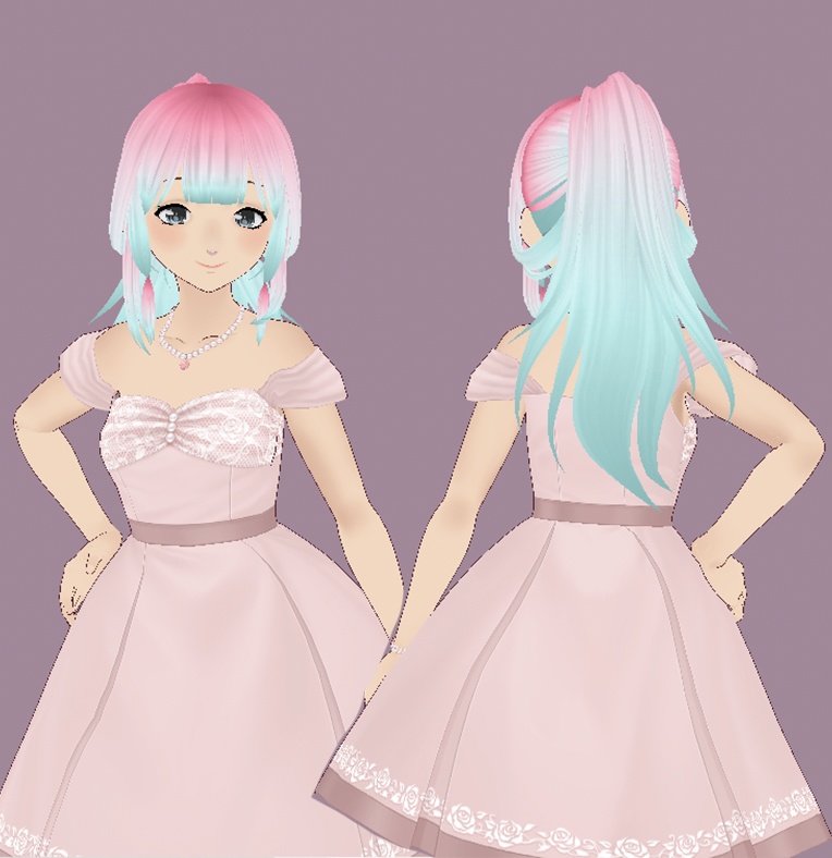 Hair color w/texture: Cotton Candy