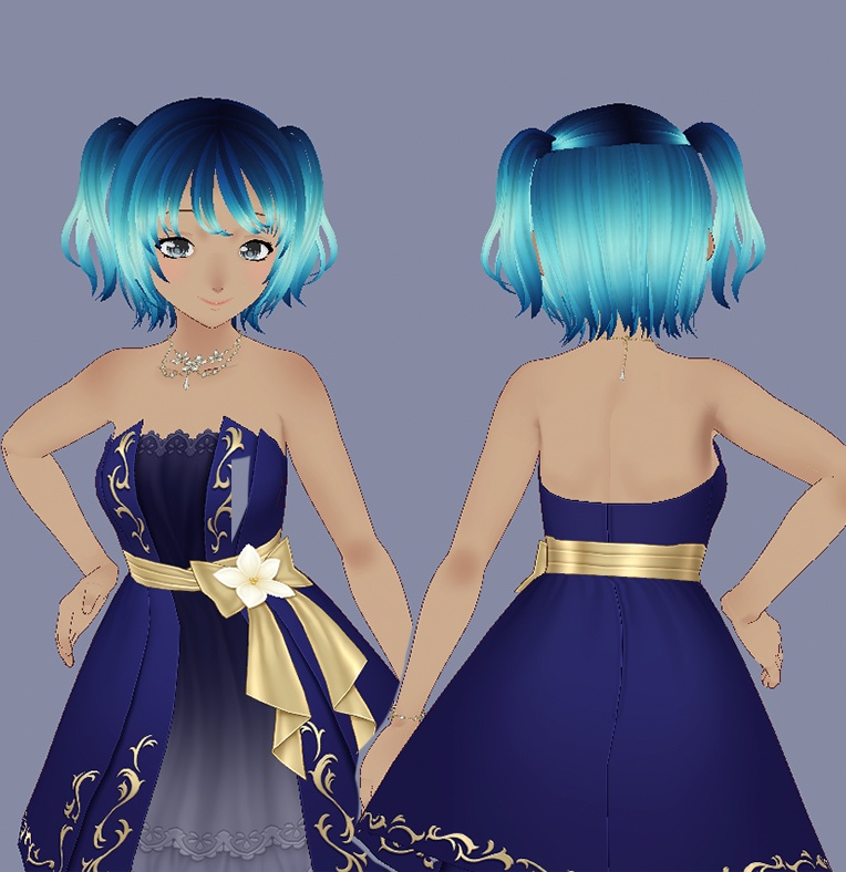 Hair color w/texture: Blue Ice